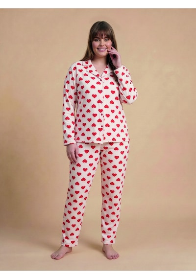 Wordex Mirano 9850 Uzun Kollu Şardonlu Soft Kışlık Düğmeli Büyük Beden Kalpli Kadın Pijama Takımı Ekru Wordex Mirano 9850 Uzun Kollu Şardonlu Soft Kışlık Düğmeli Büyük Beden Kalpli Kadın Pijama Takımı Ekru
