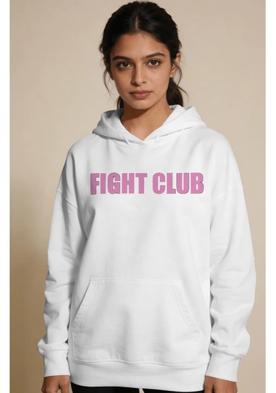 Sevbano Fight Club Film Tyler Durden Sırt Baskılı Unisex Oversize Premium beyaz