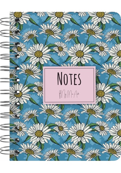 Daisy Magnolia Mini Sert Kapaklı Spiralli Defter Set Çok Renkli