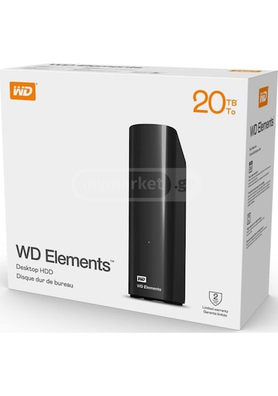 Wd 20tb Elements 3.5" Wdbwlg0200hbk-eesn Siyah Harici Disk