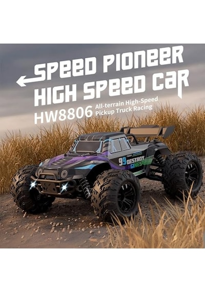 Giffy/oyuncak 2.4 Ghz Uzaktan Kumandalı 50 Km Hız Yapan Araba, Full Fonksiyon, 4x4 Offroad Arazi Aracı 1300 Mah Şarjlı Pilli Yüksek Teker Araç