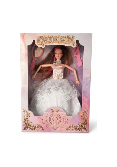 Que-107 Kutu.gen.gelinlik.aksesuar.queen Bebek Oyuncak Bebek