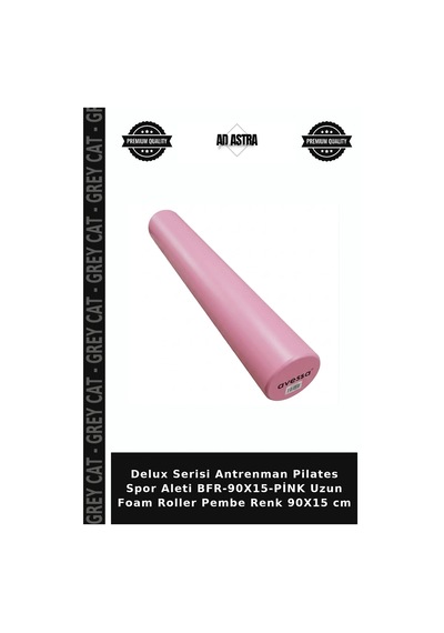 Delux Serisi Antrenman Pilates Spor Aleti Bfr-90x15-pink Uzun Foam Roller Pembe Renk 90x15 Cm