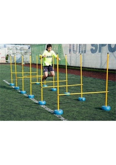 Leyaton Slalom Takımı Boş Futbol Antrenman Slalom Takımı 12' li Beyaz - Siyah