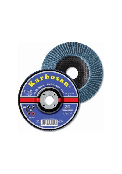 Karbosan Flap Disk Zirkonyum 115X22 Mm 1 Adet
