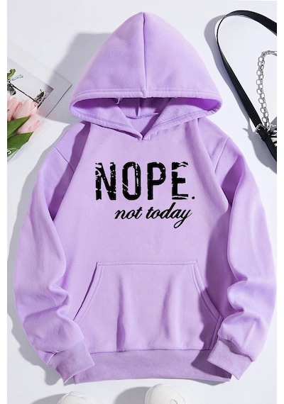 Uyguntarz Unisex Nope Baskılı Sweatshirt Lila