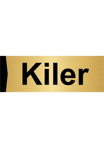 Kiler 10x20cm Altın Renk Metal Yönlendirme Levhası