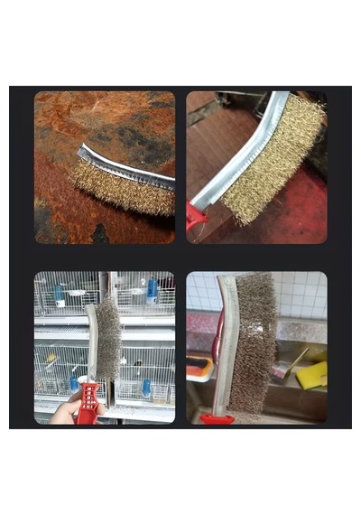 Plastik Saplı Çelik Telli Fırça Pas Ve Kir Temizleme Fırçası Dayanıklı