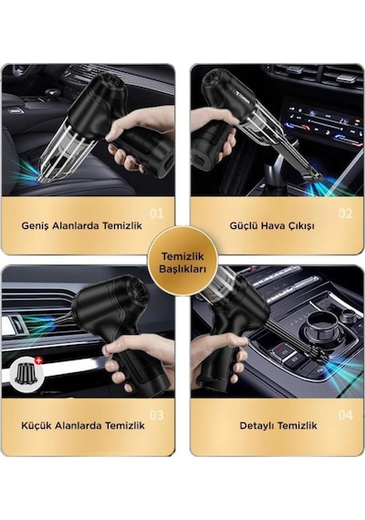 Lt-107c Mini Çok Fonksiyonlu Üflemeli Şarjlı Araç Süpürgesi El Süpürgesi