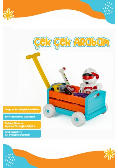 Çek Çek Arabam - Turuncu / Urt046-001 Turuncu