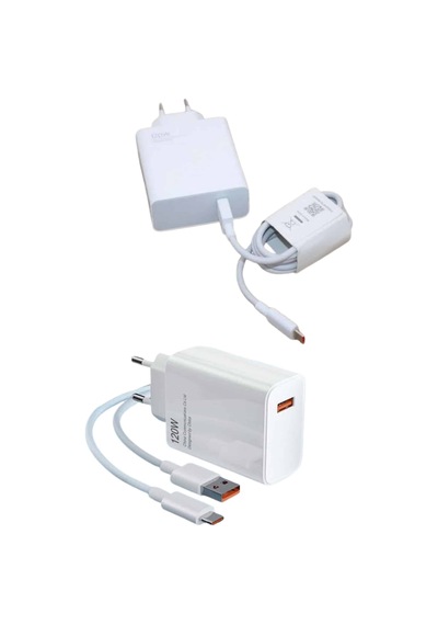 120 Watt Turbo Hızlı Şarj Aleti Seti Hızlı Şarj Adaptörü Beyaz - Lisinya 21074850