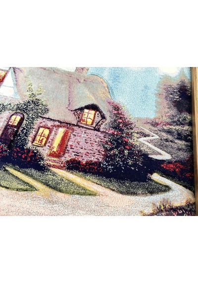 Hobbit Evi Adlı İran Tebriz Halı Tablo 94x75cm - Duvar Halı Kilim Tablo