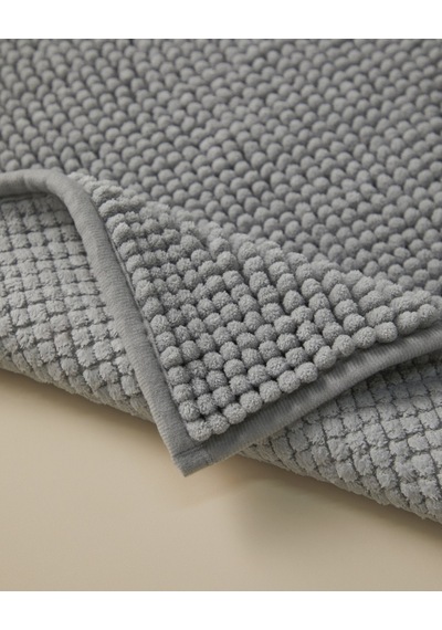 English Home Macaroni Kaydırmaz Taban Banyo Paspası 50x80 Cm Gri Gri