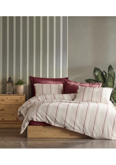 Şaheser Home Collection İplik Boyalı Nev Takımı Va Bordo Renkli
