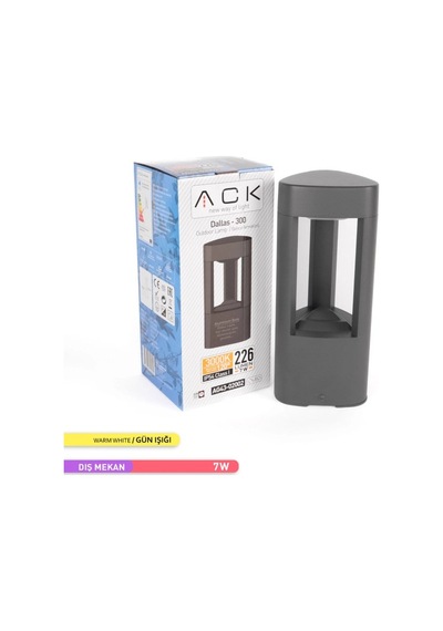 ACK Dallas 300 - 7W LED Bahçe Aydınlatma Armatürü 3000K Günışığı