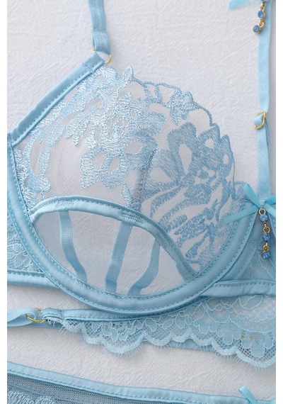 Lauren Dantelli Luxury Jartiyer - Mavi