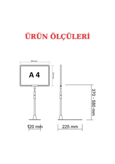 4adet Sarıkırmızı A4 Mandallı Sepet Etiketi Çerçeveli Etiketlik Sarı Kırmızı