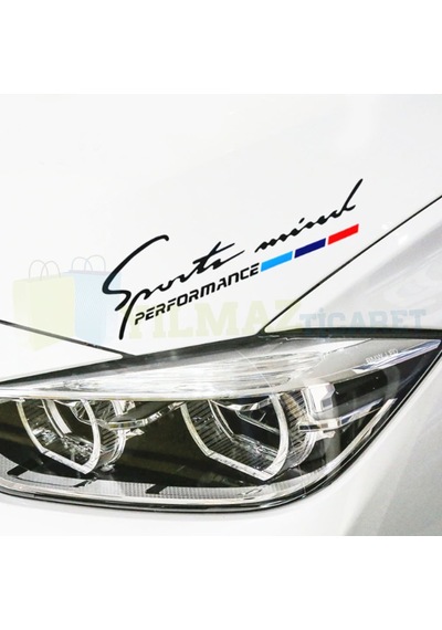 Bmw M Performance Sport Mind Kaput Far Oto Sticker Yapıştırma