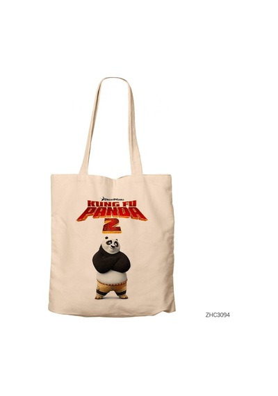 Kung Fu Panda Kanvas Bez Çanta Çok Renkli