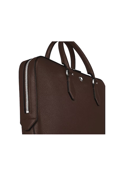 Montblanc Sartorial Deri İnce Evrak Çantası 222921 Kahverengi
