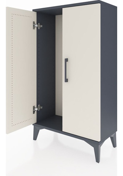 Arges Komodin 2 Kapaklı 60x30x106 Antrasit-aytaşı Antrasit