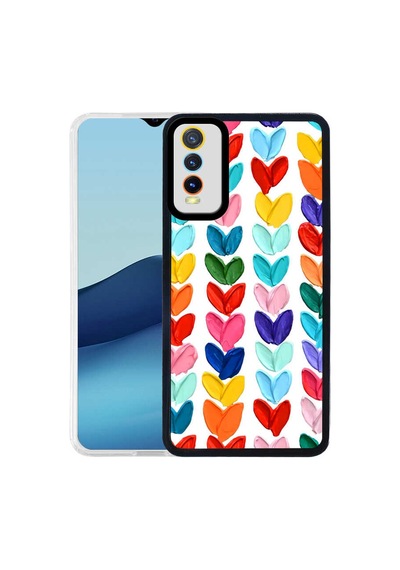 Zore Vivo Y11s Kılıf Nvth M-fit Desenli Kapak - Heart No6