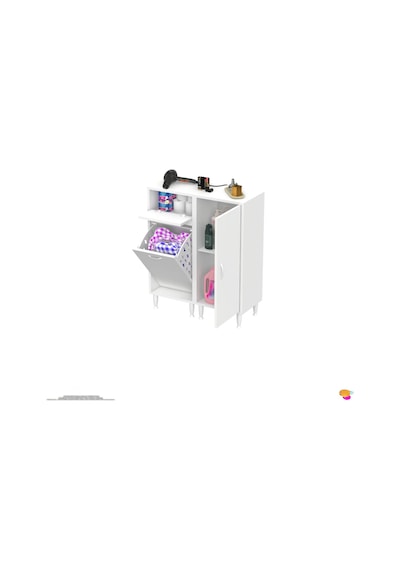 Modilayn Yenice 80x97x32,5 Cm 3 Raflı Ve 3 Sepetli Dolap İle Çamaşırlarınız Artık Daha Düzenli. Beyaz