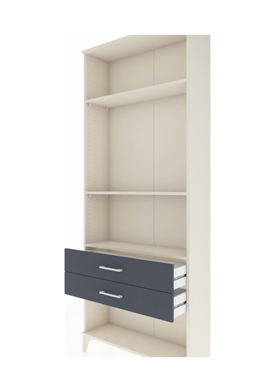 Arges Dolap 3 Raflı 2 Çekmeceli 88x30x221 Aytaşı-antrasit Aytaşı