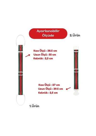 Temel Valiz Üstü Çanta Sabitleme Kemeri Ve Çanta Asma Askısı Seti Kırmızı Yeşil Renk