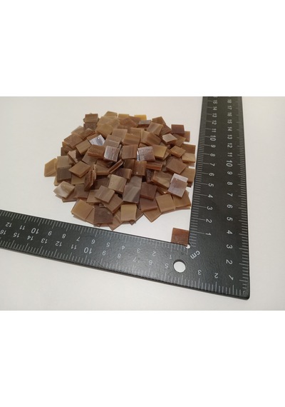 Antik Kahve Kare Vitray Cam Mozaik Taşı - Sanatsal Mozaik İçin Yaklaşık 10 X 10 Mm