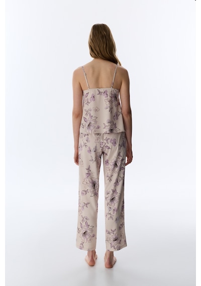 Penti Pastel Bej Petal Saten Pantolon Pijama Altı