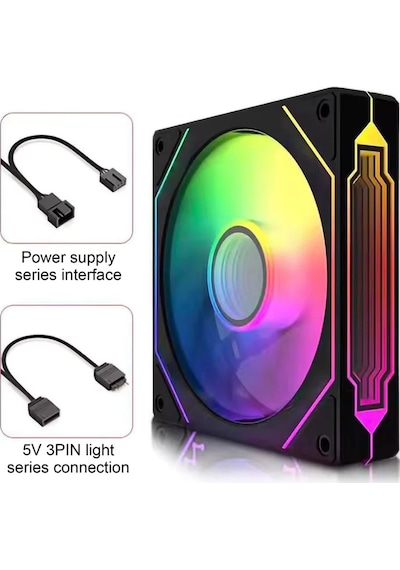 Bubalus B-4pro 120 Mm Argb Pwm Pc Kasa Fanı Siyah Infinity Mirror & Sessiz Soğutma