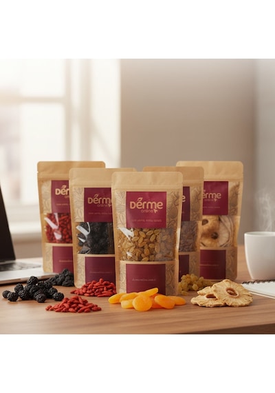 Ofis Atıştırmalık Paketi Blueberry, Gojiberry,ananas Kurusu, Kayısı, Kuru Üzüm Granola Hediye 500 G