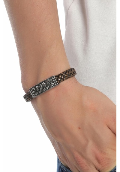 Tblk01181 Kurukafa Stün Bronz Unisex Bileklik 20 Cm 1101-1200 Çok Renkli