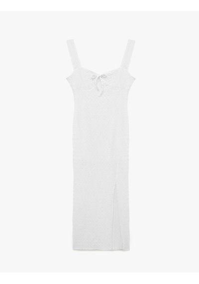 Koton Bürümcük Kumaş Kalp Yaka Kolsuz Uzun Bodycon Elbise Ekru 6sal80012ık Koton Bürümcük Kumaş Kalp Yaka Kolsuz Uzun Bodycon Elbise Ekru 6sal80012ık