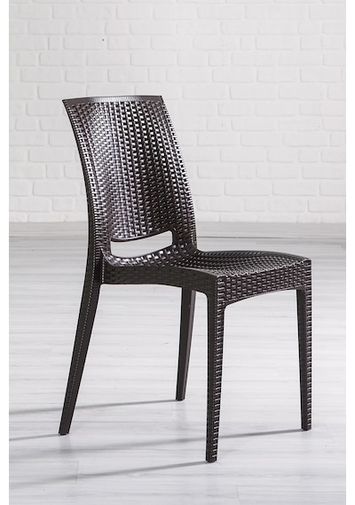 6 Adet Rattan Kahve Sandalye / Balkon-bahçe-teras Kahverengi
