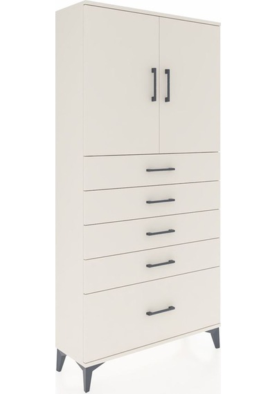 Arges Dolap 2 Raflı 5 Çekmeceli 2 Kapaklı 88x30x182 Aytaşı-ay... Aytaşı