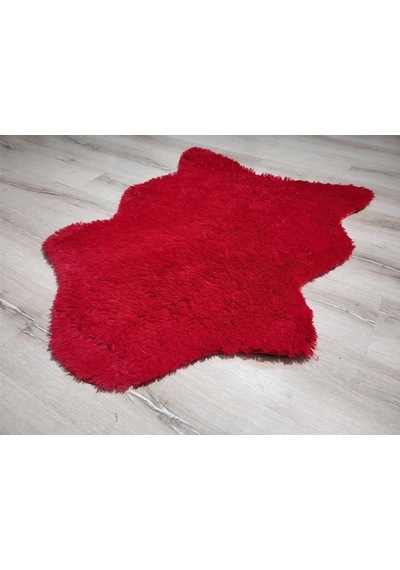 Yamalıhome Tavşan Tüyü Kırmızı 70 x 100 Cm Peluş Post Halı