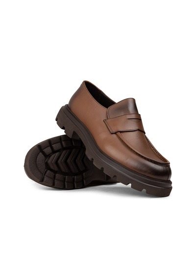 Deery Erkek Hakiki Deri Taba Renk Loafer Ayakkabı - 01980mtbae03 Taba