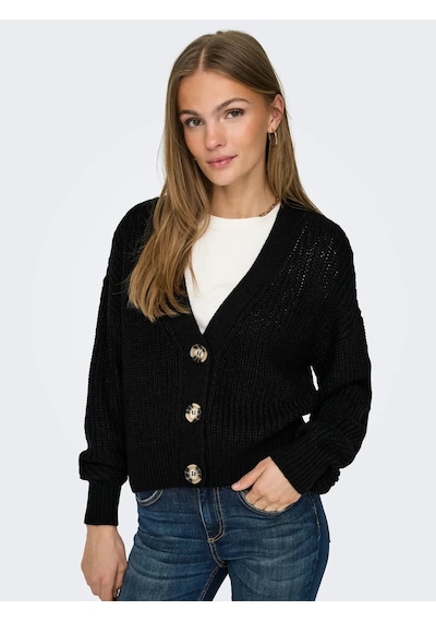 Jdy Jdyjusty L/s Short Cardigan Knt Noos Kadın Hırka 15200418 Siyah