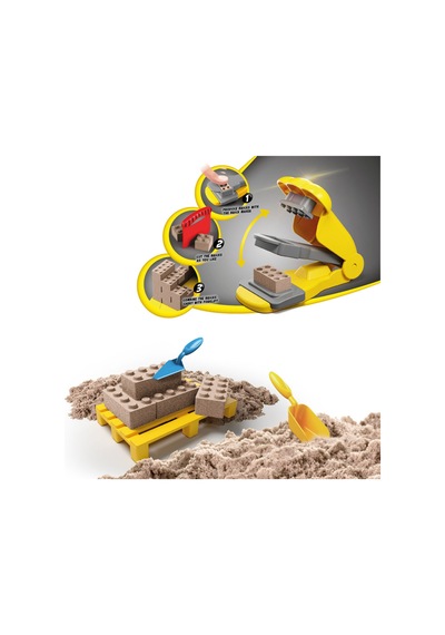 Art Craft Forklift Operatörü Oyun Kumu Seti 750 Gr Kinetik Kum İnşaat Oyuncak İş Makinesi 3+ Yaş