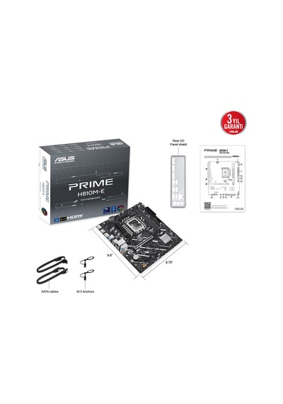 Asus Prıme H810m-e-csm Ddr5 Hdmı-dp Pcıe 4.0 1851p Matx Kurumsal Anakart-215845