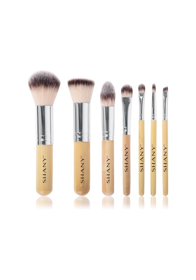I Love Bamboo - 7 Parça Petite Pro Bambu Fırça Seti, Taşıma Çantalı Çok renkli