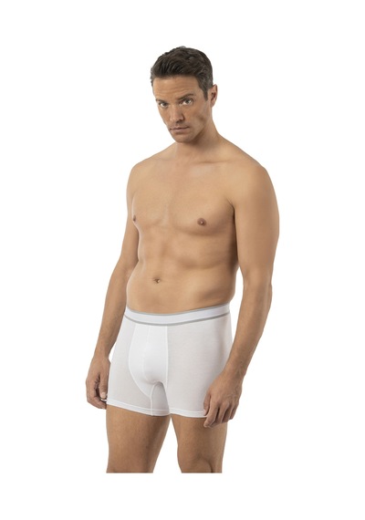 Özkan Underwear Özkan 11226 Erkek %95 Pamuklu Likralı Süprem Kumaş Esnek Rahat Boxer Şort Beyaz