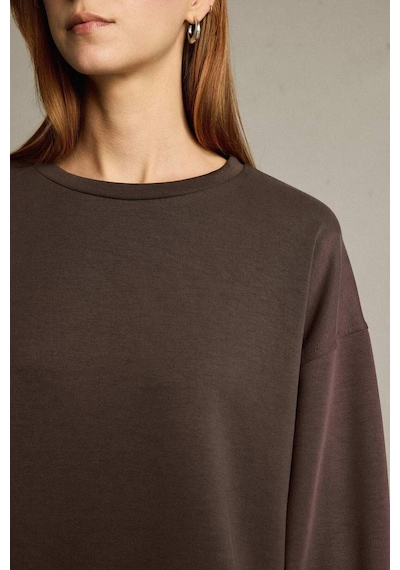 Defacto Bisiklet Yaka Modal Sweatshirt G2913ax25aubn336 Kahve