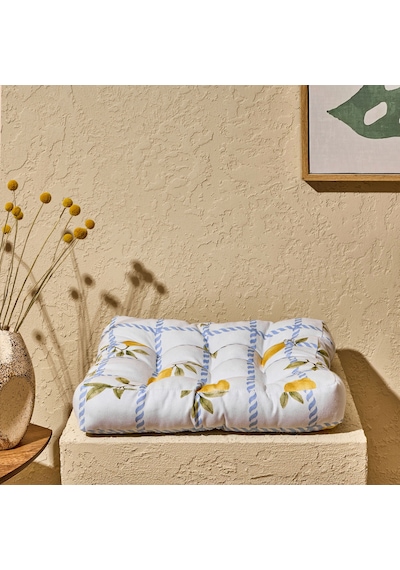 Soft Pico Sandalye Minderi - Ekru - 40x40 Cm Çok Renkli