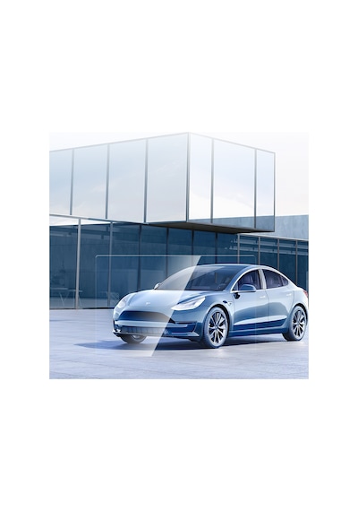 Tesla Model 3 Caseworld Araç Multimedya Uygulama Aparatlı Ekran Koruyucu Şeffaf