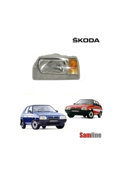 Skoda Favorit Uyumlu Forman Sol Ön Far 1989-1990-1991-1992-1993-1995 Modeller İçindir