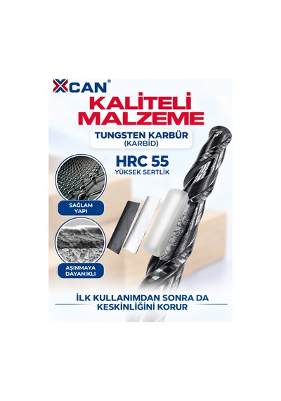 Konik Küresel Cnc Freze Ucu R0.25 Ø0.5 Mm 4 Mm Şaft 50 Mm