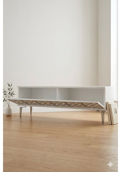 Tsa1238bs Arex Tv Sehpası Beyaz-silver 120cm Tsa1238bs Arex Tv Sehpası Beyaz-silver 120cm
